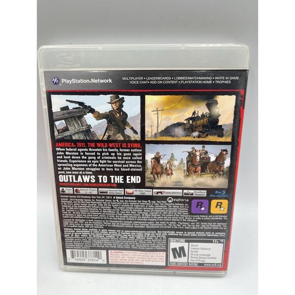 Red Dead Redemption (Sony PlayStation 3, PS3, 2010) CIB W/ Map & Manual Tested - Picture 2 of 14
